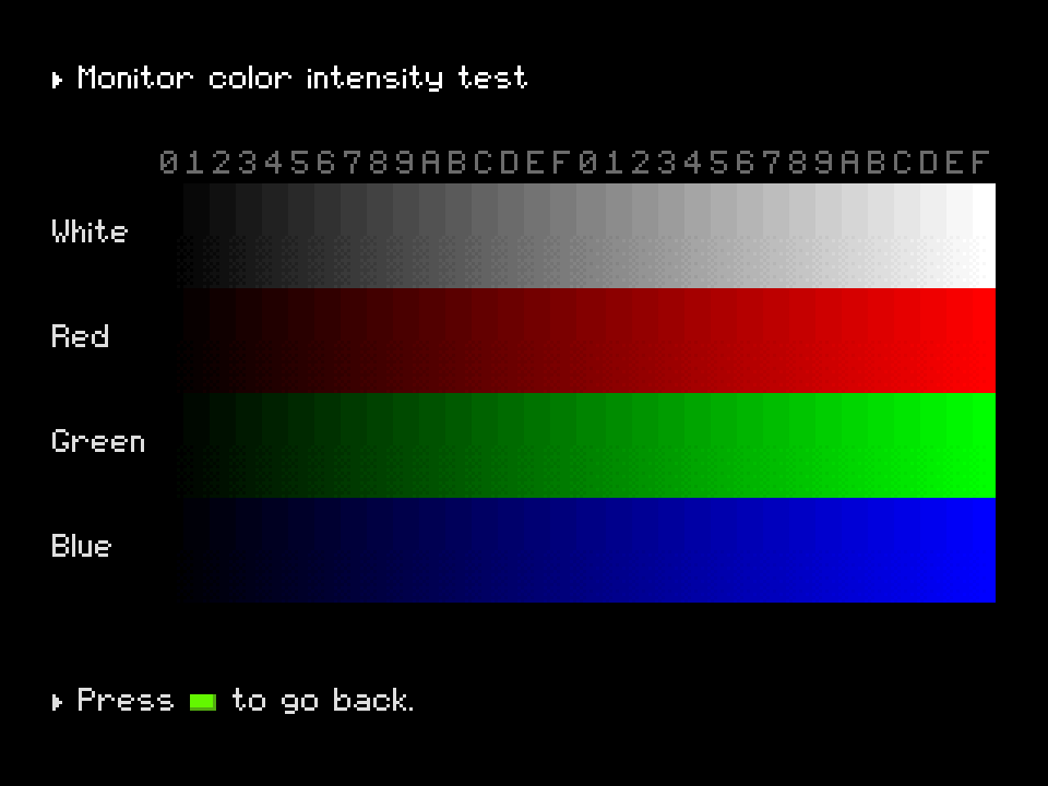 Monitor test pattern