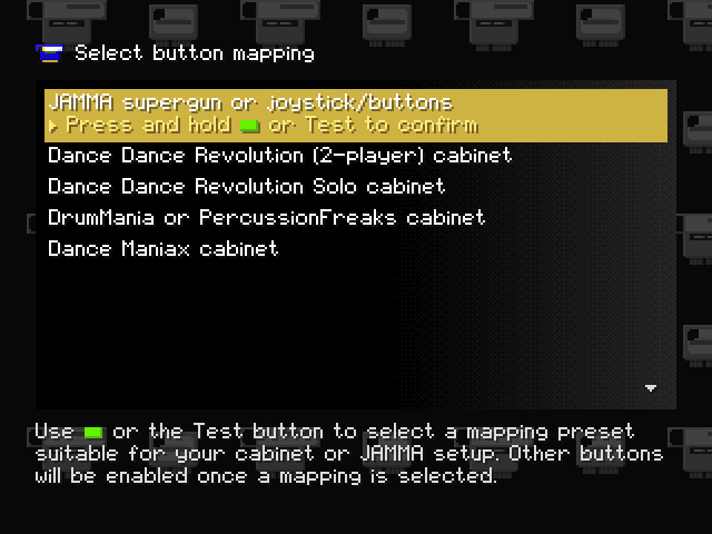 Button mapping selection